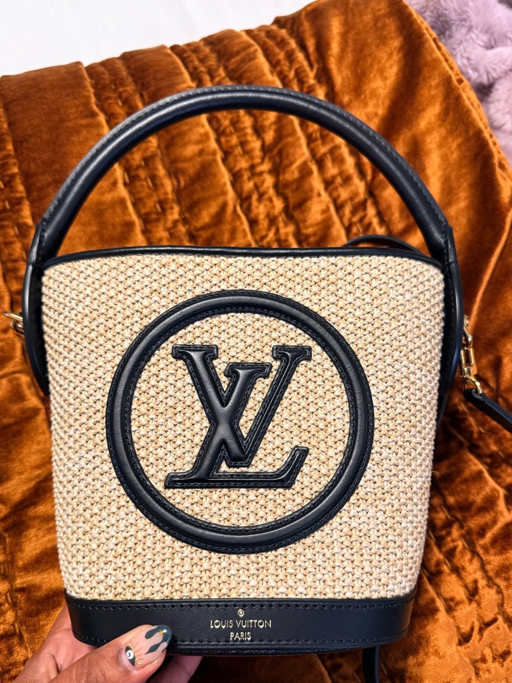 Louis Vuitton Petit Bucket Raffia Bag - Picture 2 of 7